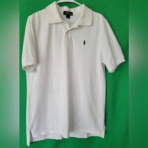 Polo by Ralph Lauren White Boys Classic Pique Polo Shirt XL 18 20 Golf